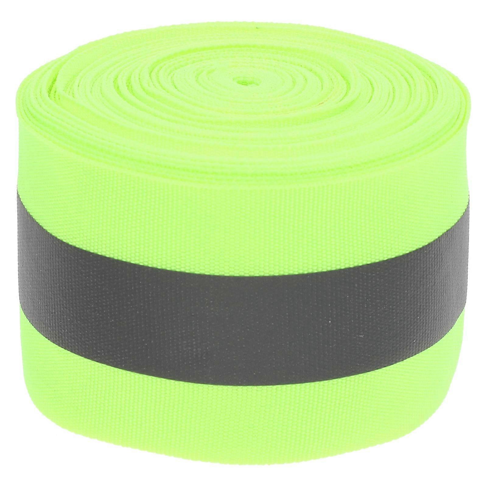 Fluorescent Safety Reflective Webbing Sew on Tape 10 Meter