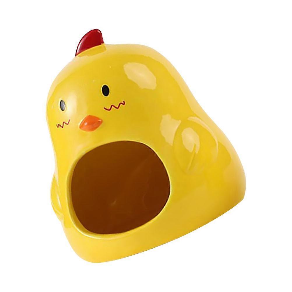 Chick Shaped Hamster Nest Ceramic Hamster Nest for Pet Use
