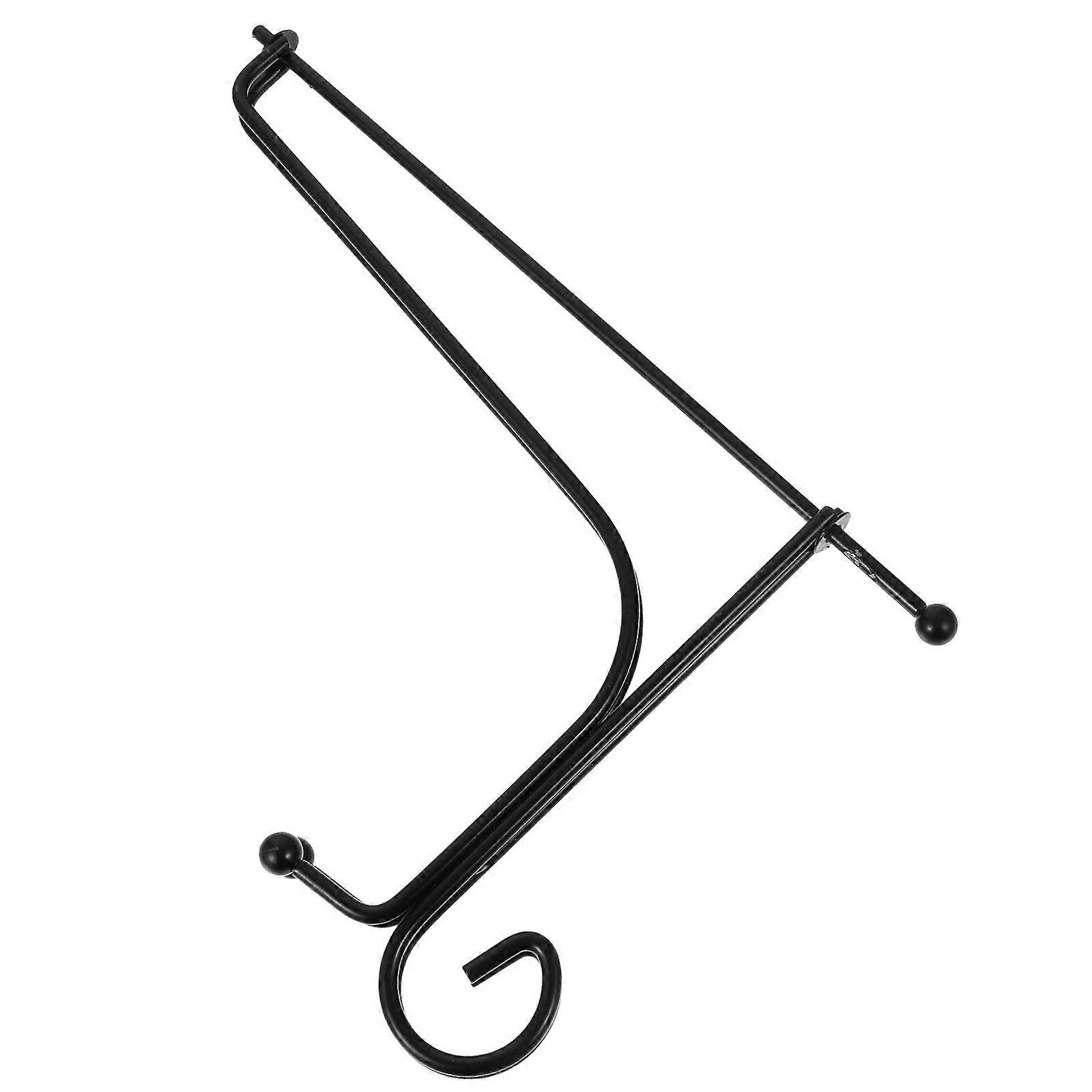 Eisen-Dekorationsständer mit Tellerhalter, schwarz