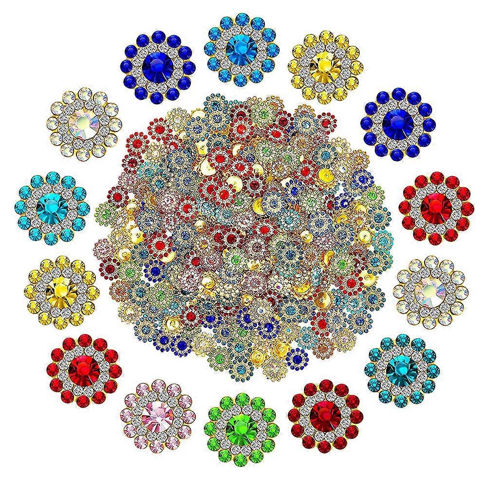 Sewing Button Creative Flower Design for Decoration 100Pcs Assorted Color