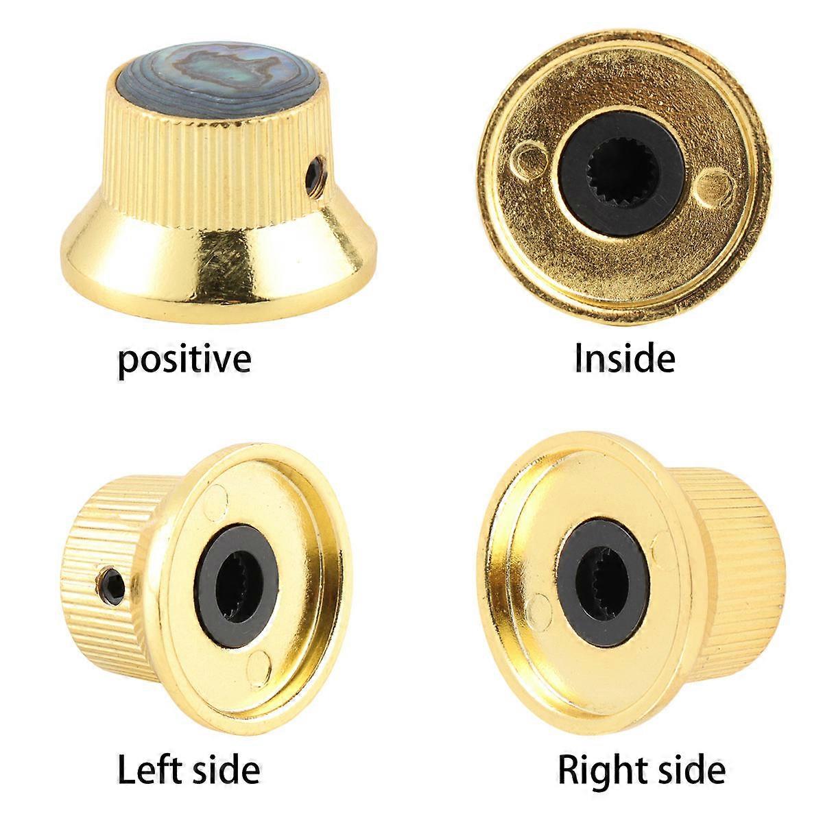 Metal Control Knobs for Guitar Volume Tone Control Golden 3Pcs