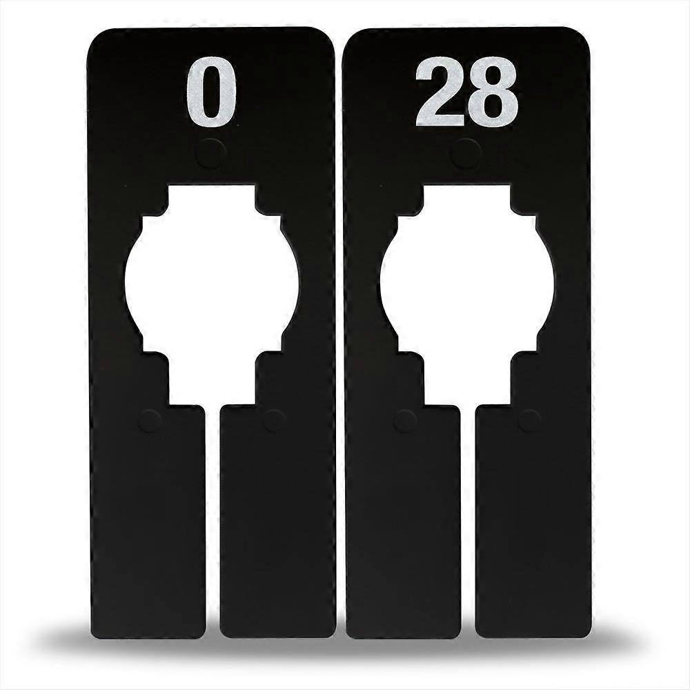 Womens Clothing Rack Size Dividers Set 028 Black Rectangle Markers DoubleSided Durable Plastic