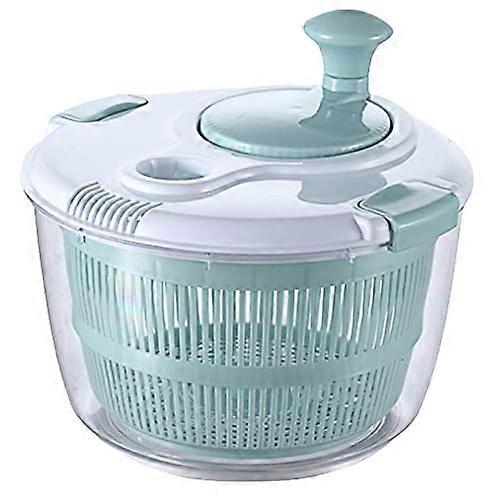 Large Capacity Salad Spinner with Secure Lid Lock, Ergonomic Crank Handle and BuiltIn Drainage