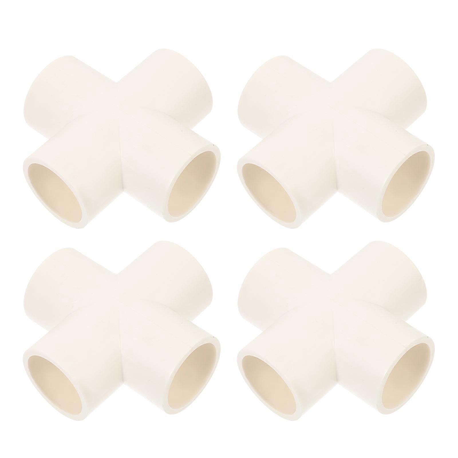 Plastic Hose Connector Water Hose Adapter Multi-Tiered Project Compatibility Square Shape 6.5X6.5Cm 4Pcs