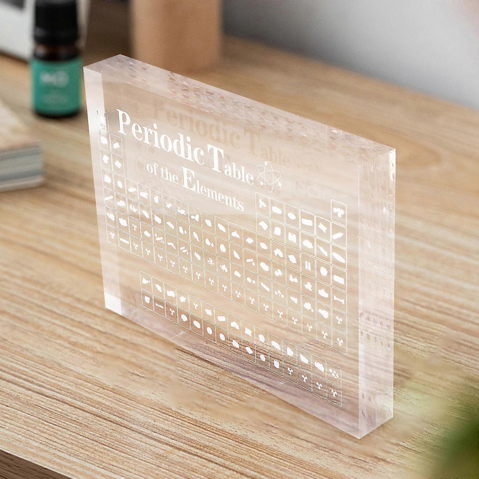 Transparent Acrylic Table Decoration for Classroom and Office Decor, Compact Educational Display