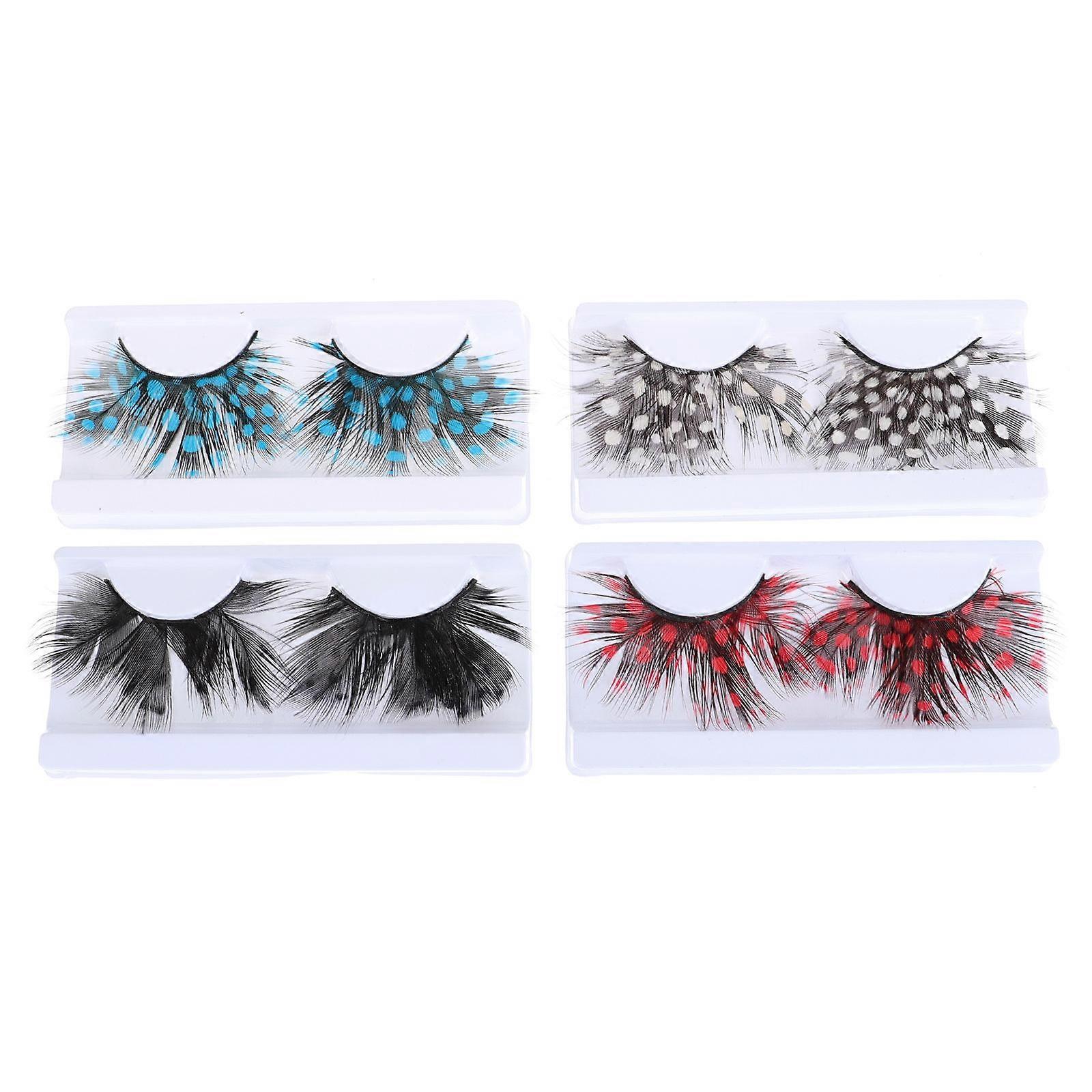 Cosplay Color False Eyelash Set for 4Pairs Halloween