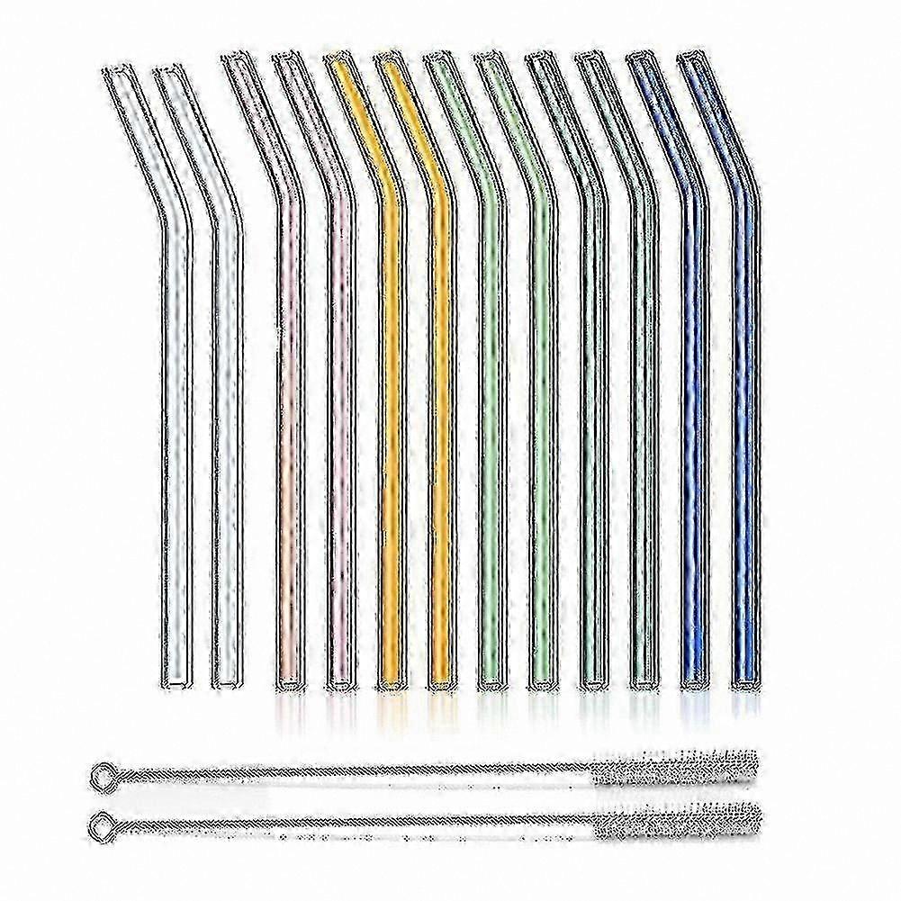Reusable Curved Glass Drinking Straws
