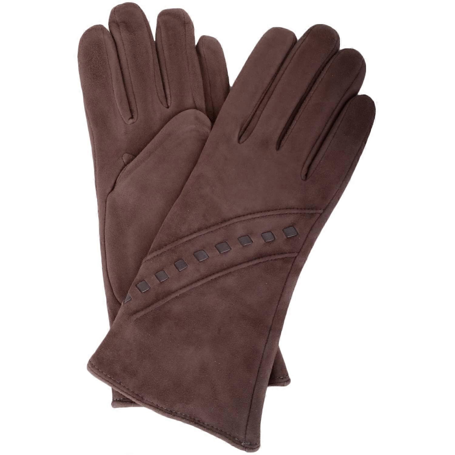 SnugRugs Soft Suede Winter Glove with Square Detailing