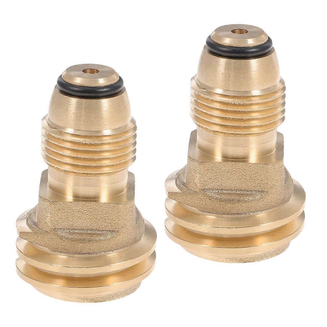 2pcs Propane Tank Adapter POL to Quick Connect Fitting for Grill and Outdoor Stove Conversion Kit