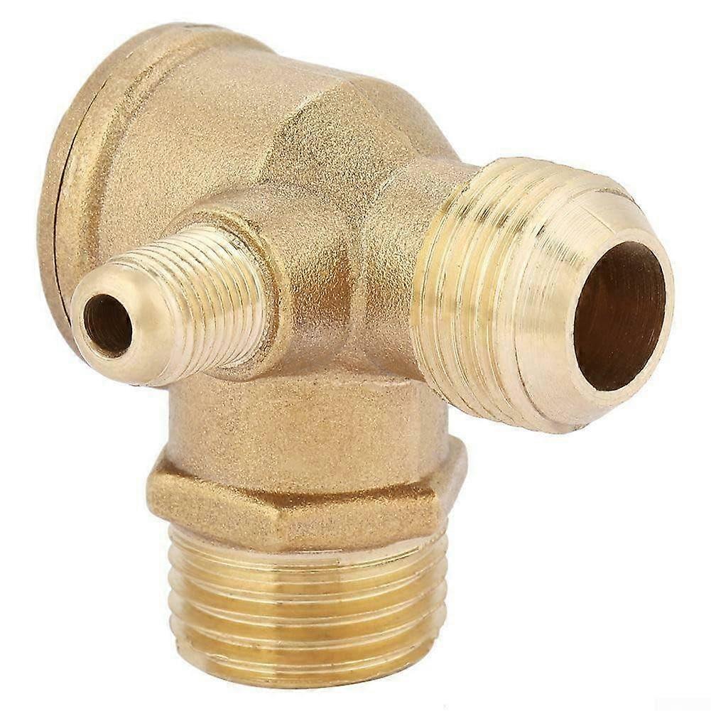 90 Degree Brass Air Compressor Check Valve with 3Way Leak Threaded Fitting for  Pressure Tank
