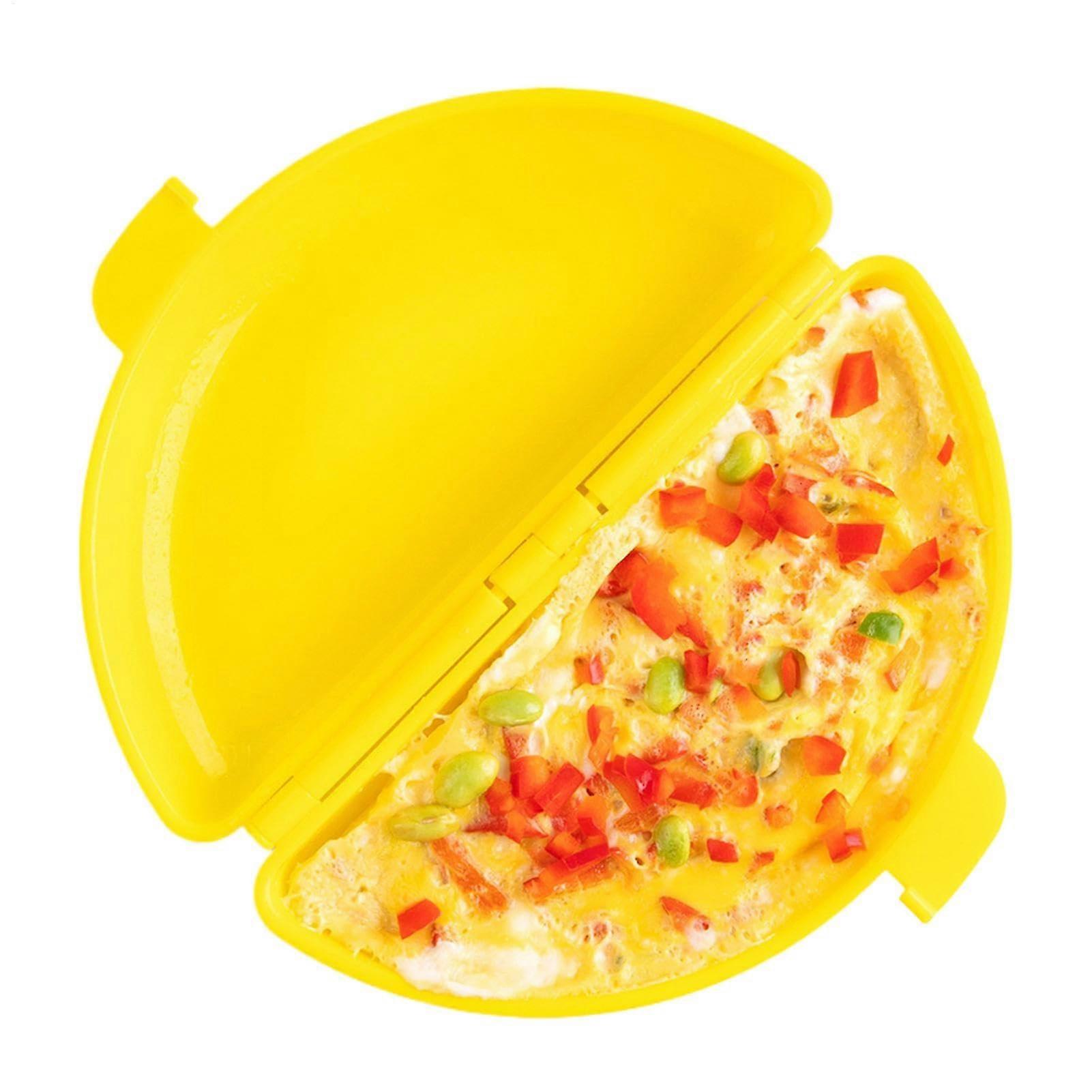 Microwave Egg Cooker Nonstick Silicone Omelette Maker with Lid for Easy Breakfast and Steaming