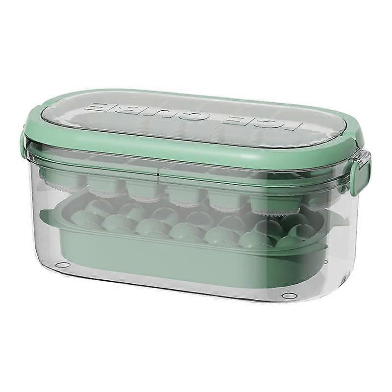 Ice Cube Tray Press Type Silicone 2 in 1 Ice Maker Box Set for Quick Cold Drinks Kitchen Use