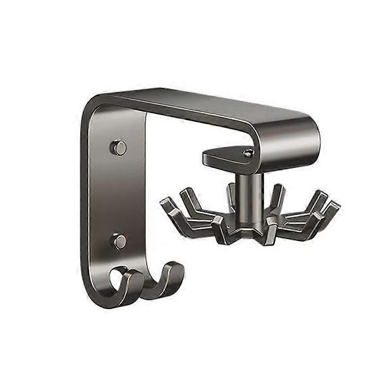 360 Degree Rotating Kitchen Utensils Holder with 8 Hooks Wall Mounted SpaceSaving Organizer