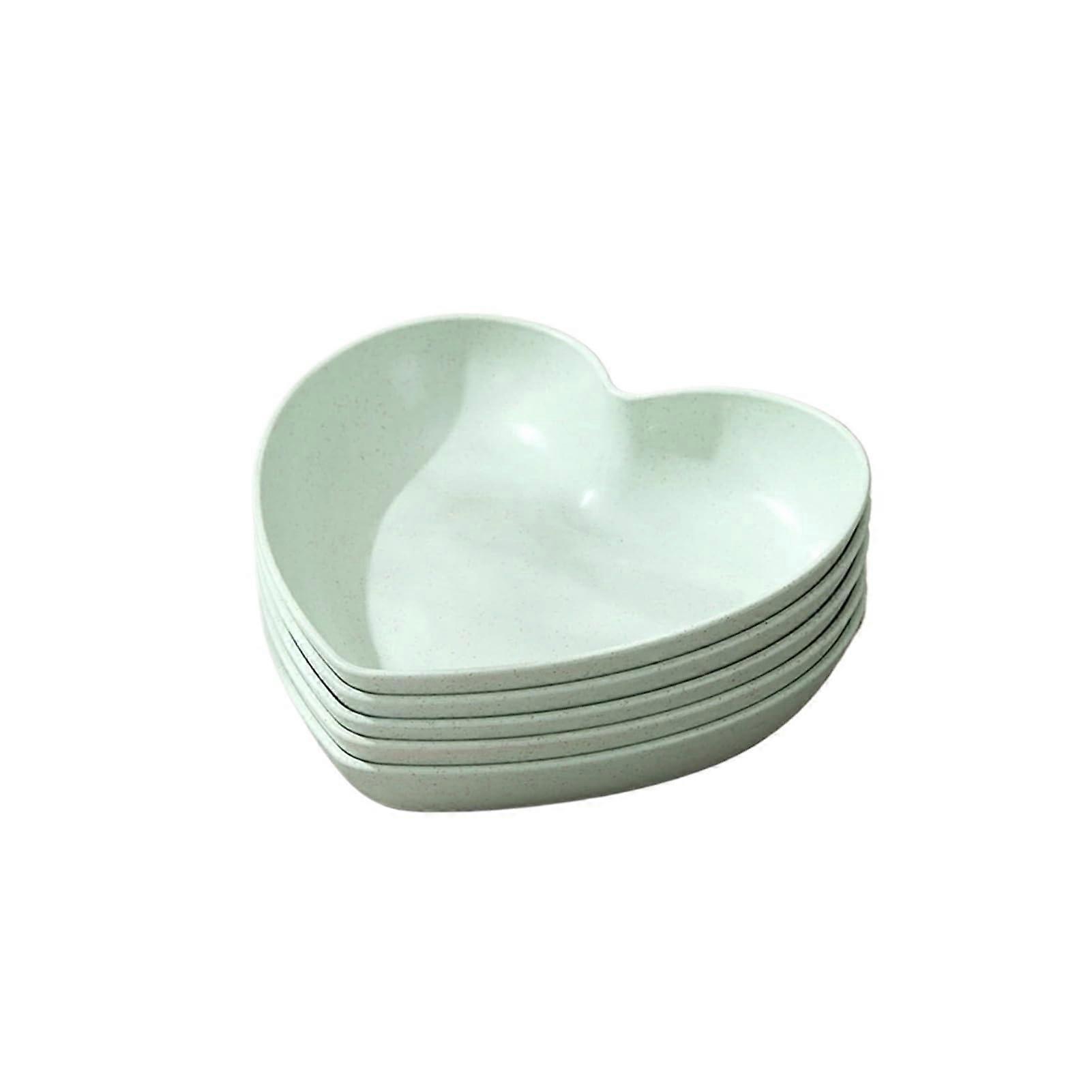 Green Ceramic Dinner Plates Set, 5 Piece Durable Dinnerware with Vibrant Finish for Home Dining