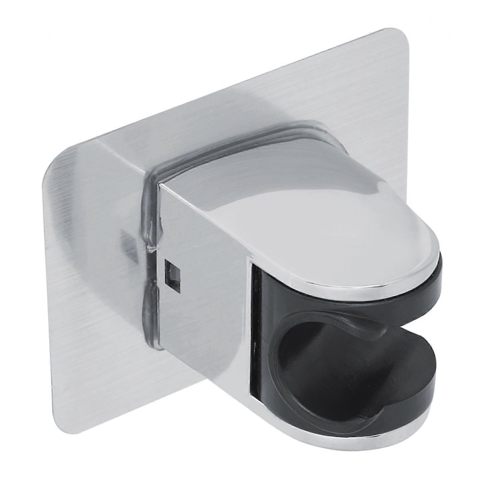 Shower Head Holder Adjustable Chrome Self Adhesive Wall Mount Bracket with 45° Angle Adjustment