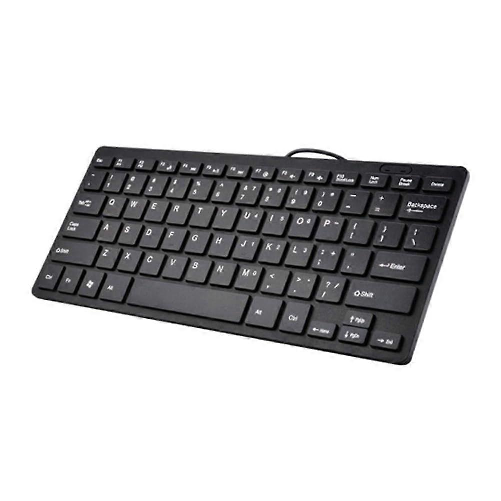 UltraThin Compact Wired Gaming Keyboard USB for PC Mini Black
