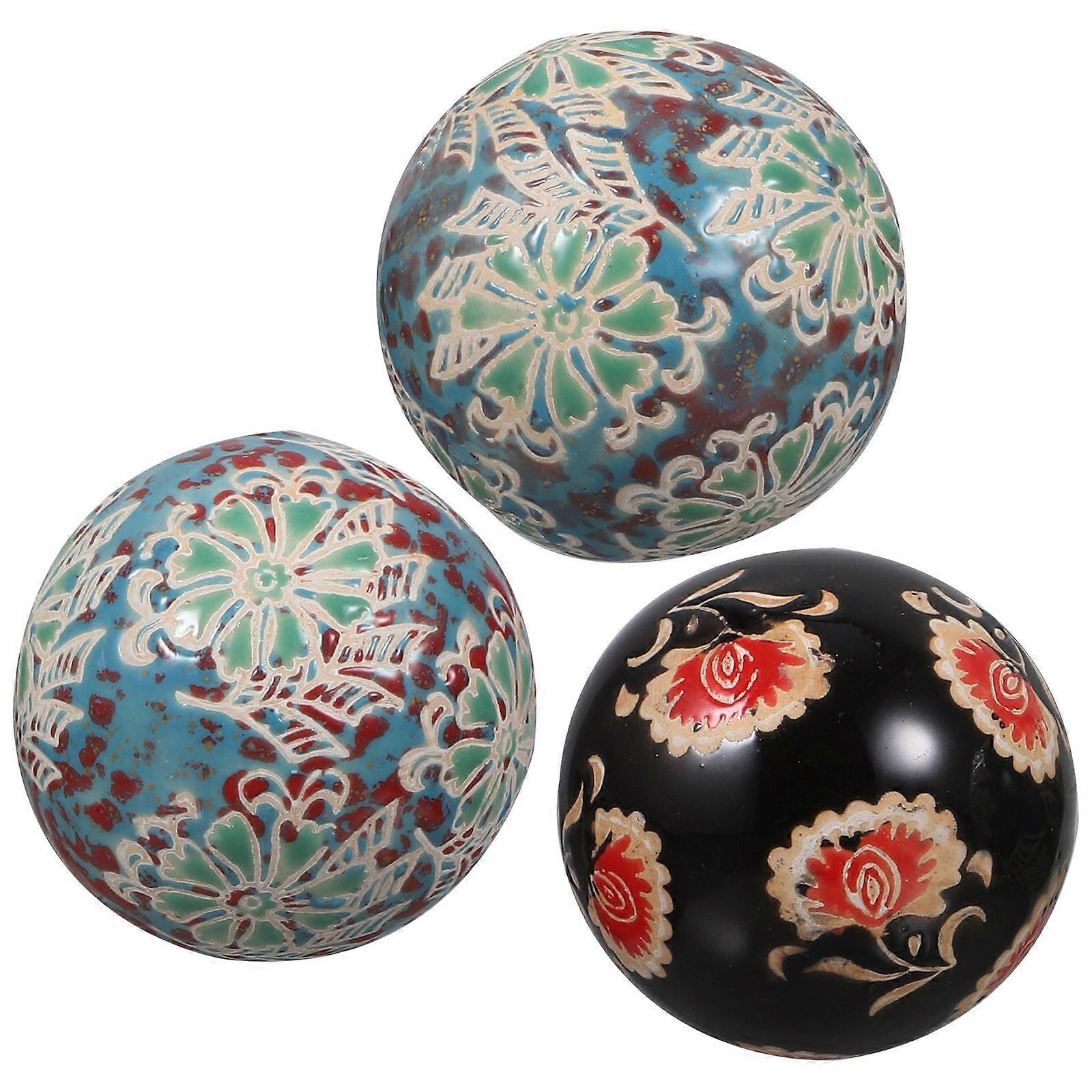 3pcs Delicate Floating Ceramic Balls Ceramic Floating Pool Balls Random Style