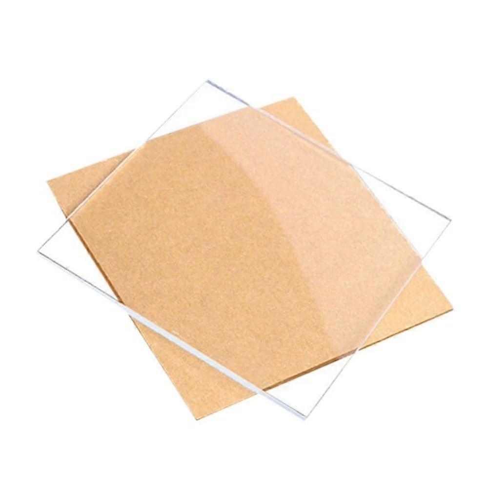 4Pcs Acrylic Sheets 200x200mm 2mm Thick Clear Panels for DIY Projects with Smooth Edge Finish