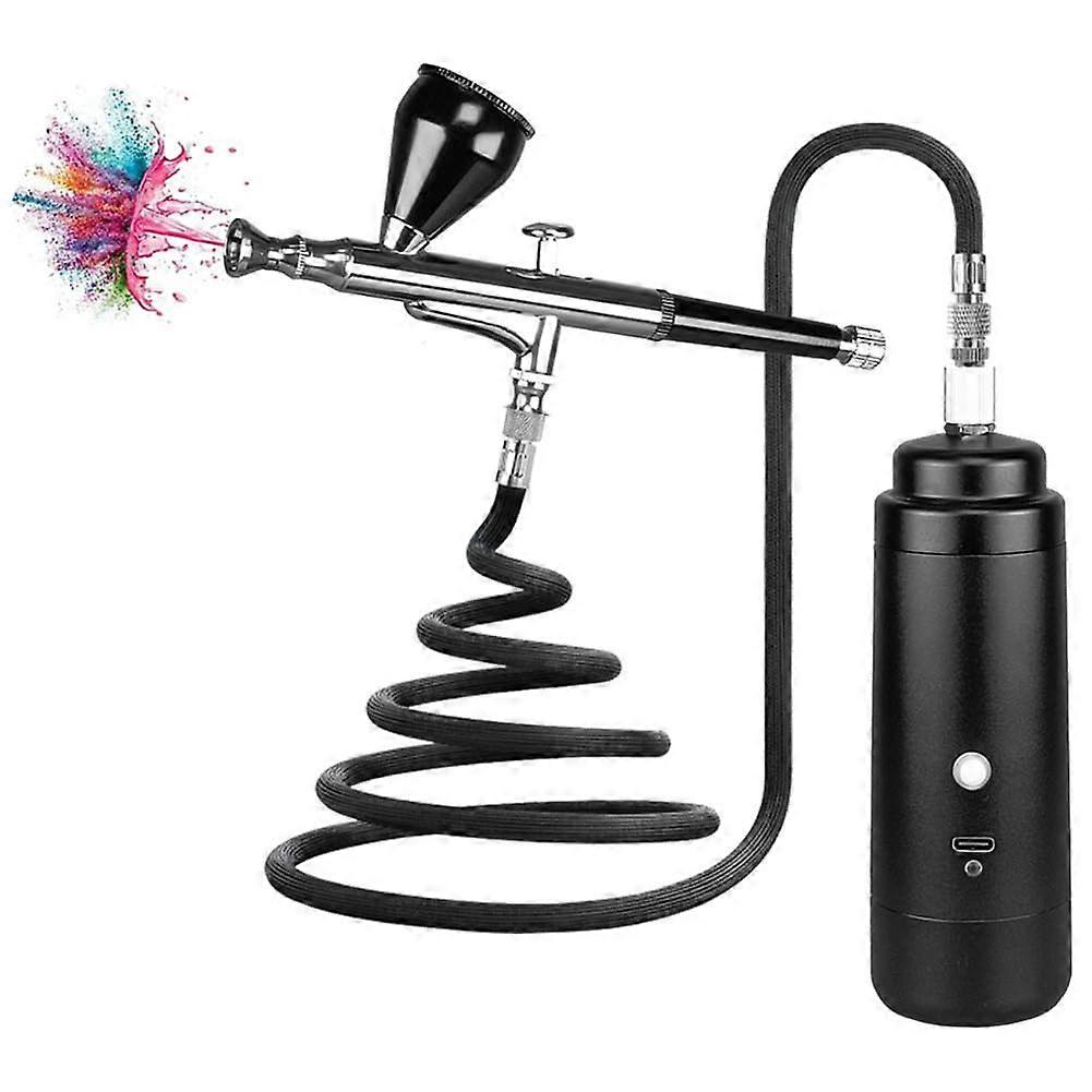 Cake Decorating Spray Gun with Precise Flow Control, Rechargeable Cordless Aluminum Airbrush Tool