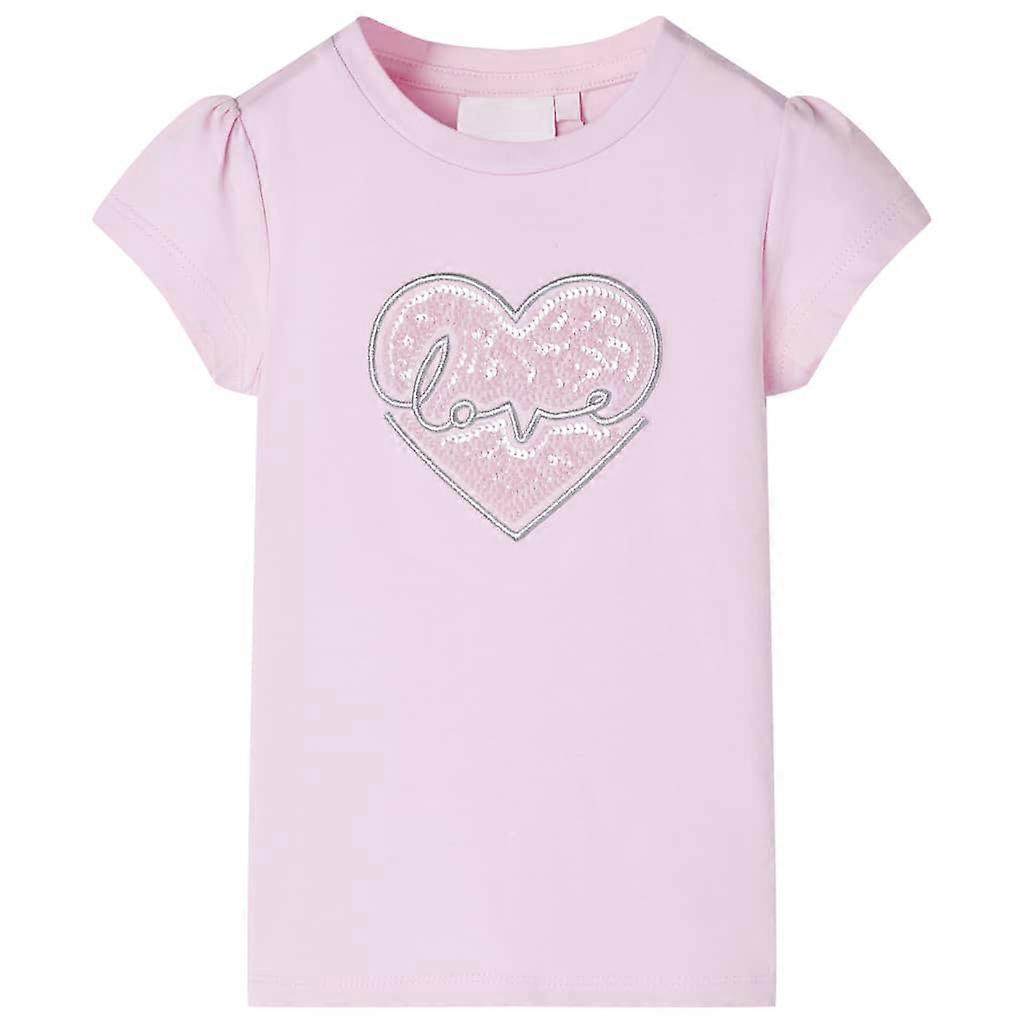 Kindershirt 104 lichtroze