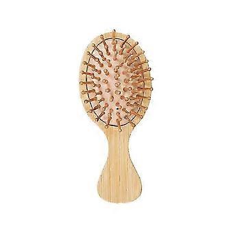 Natural Bamboo Air Cushion Comb with Ergonomic Handle for Gentle Detangling and Scalp Massage