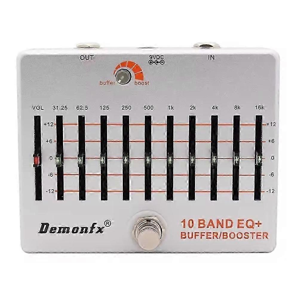 10 Band EQ+Bass Guitar Boost Buffer Pedal Effect Equalizer