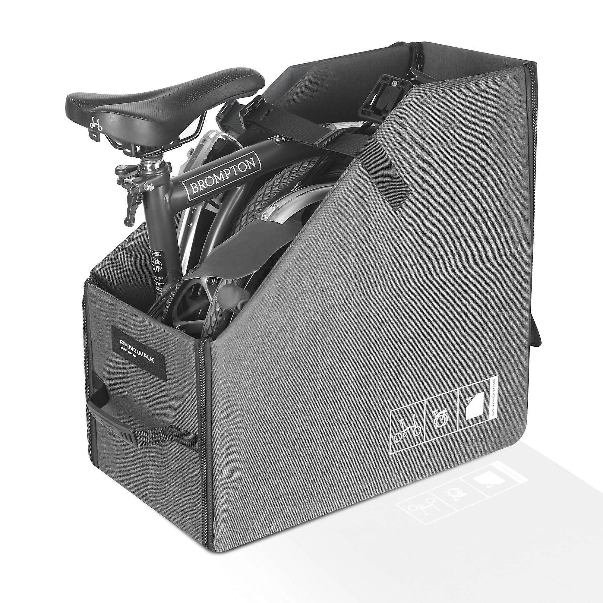 Travel Bag Folding Storage Box 1416in SplashProof Vertical Trunk Organizer for Brompton Bikes