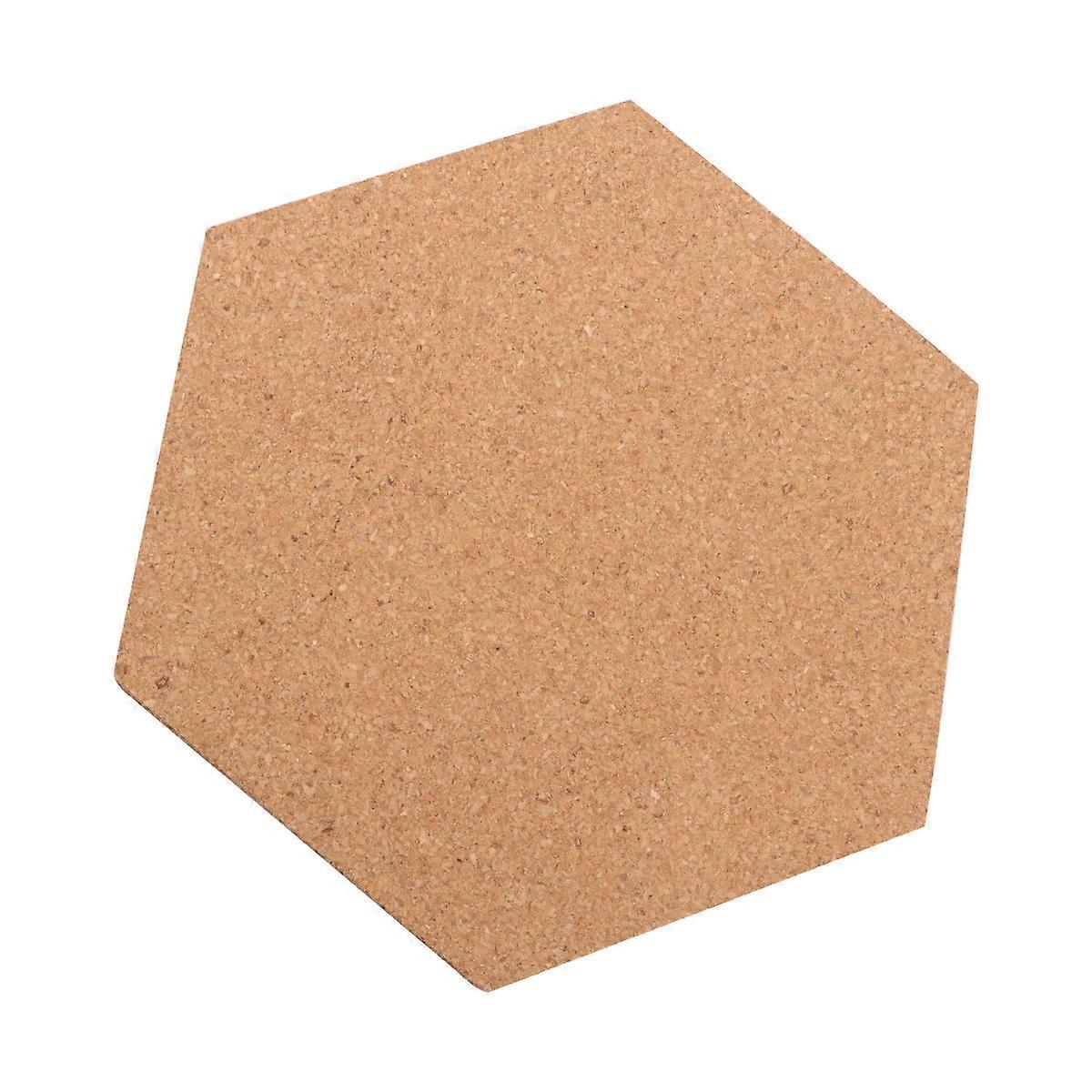 Light Brown Hexagon Soft Corkboard Message Board for Decor 3Pcs Pack