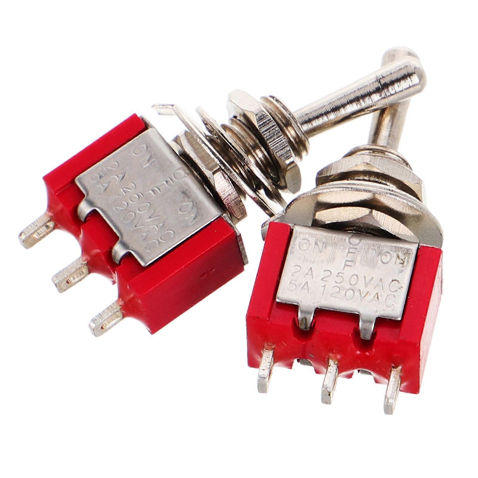 Copper Small Toggle Switch Momentary Toggle Switch for 2Pcs 3 Position Use