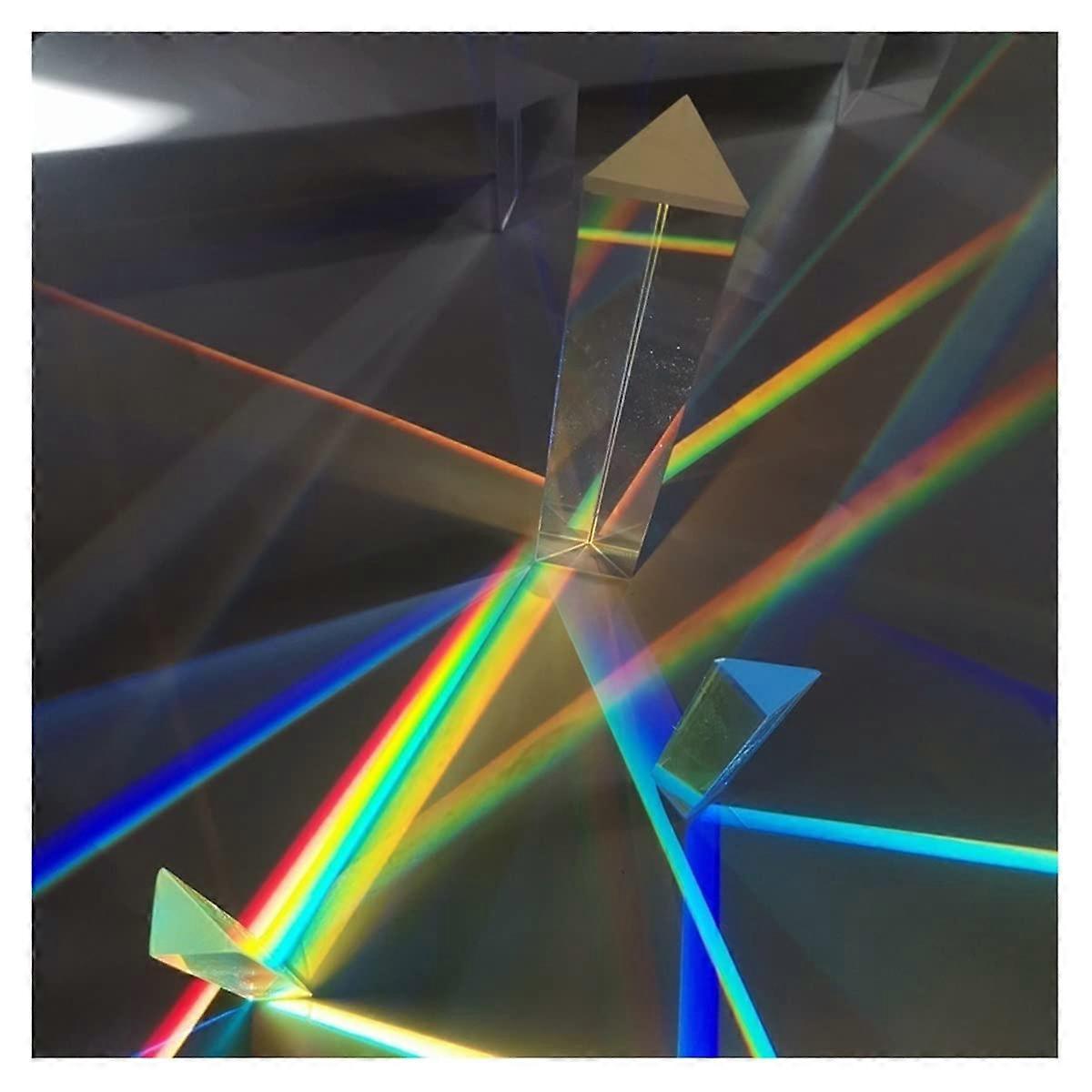 6 Inch Optical Triangular Prism 150mm Glass for Light Refraction Science Experiments Photography