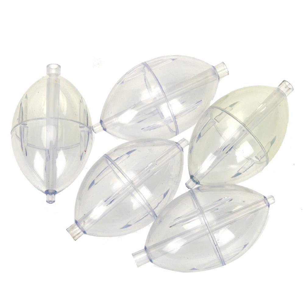 5PCS Fiske Clear Float Buoy Slip Strike Indicator Oval Float Spin Surface Bubble Float Fiske Ou