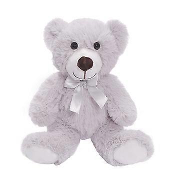 30cm Grey Plush Bear Toy Pillow – Soft Cuddly Stuffed Animal Gift for Kids and Travel