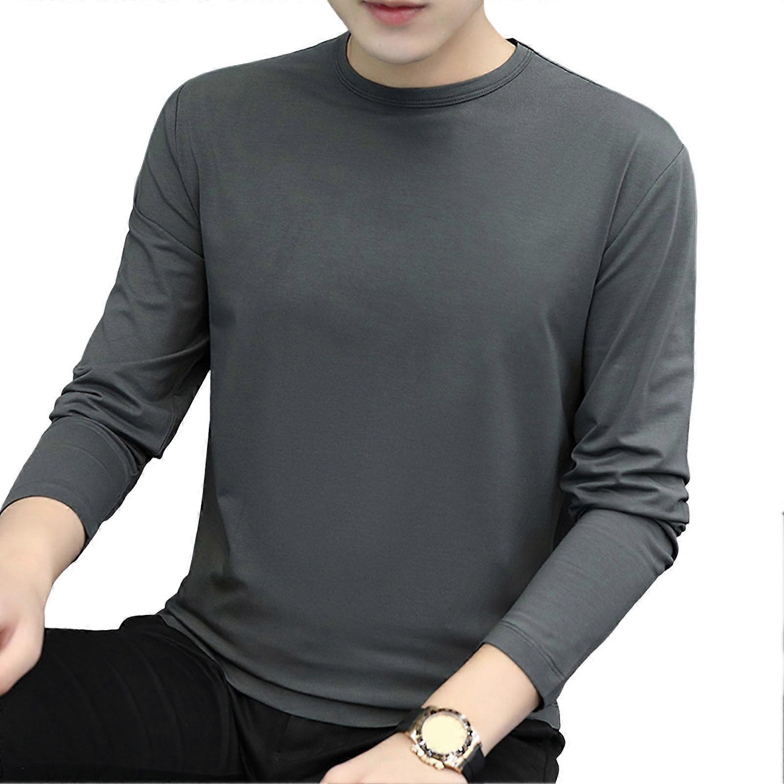 Round Neck Athletic Pullover for Autumn Winter Base Layer Wear
