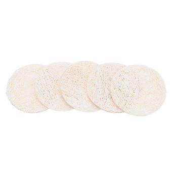 5pcs Loofah Pads Scrubbing Sponges Natural Luffa Bathing Pouf Scrubber for Women and Men