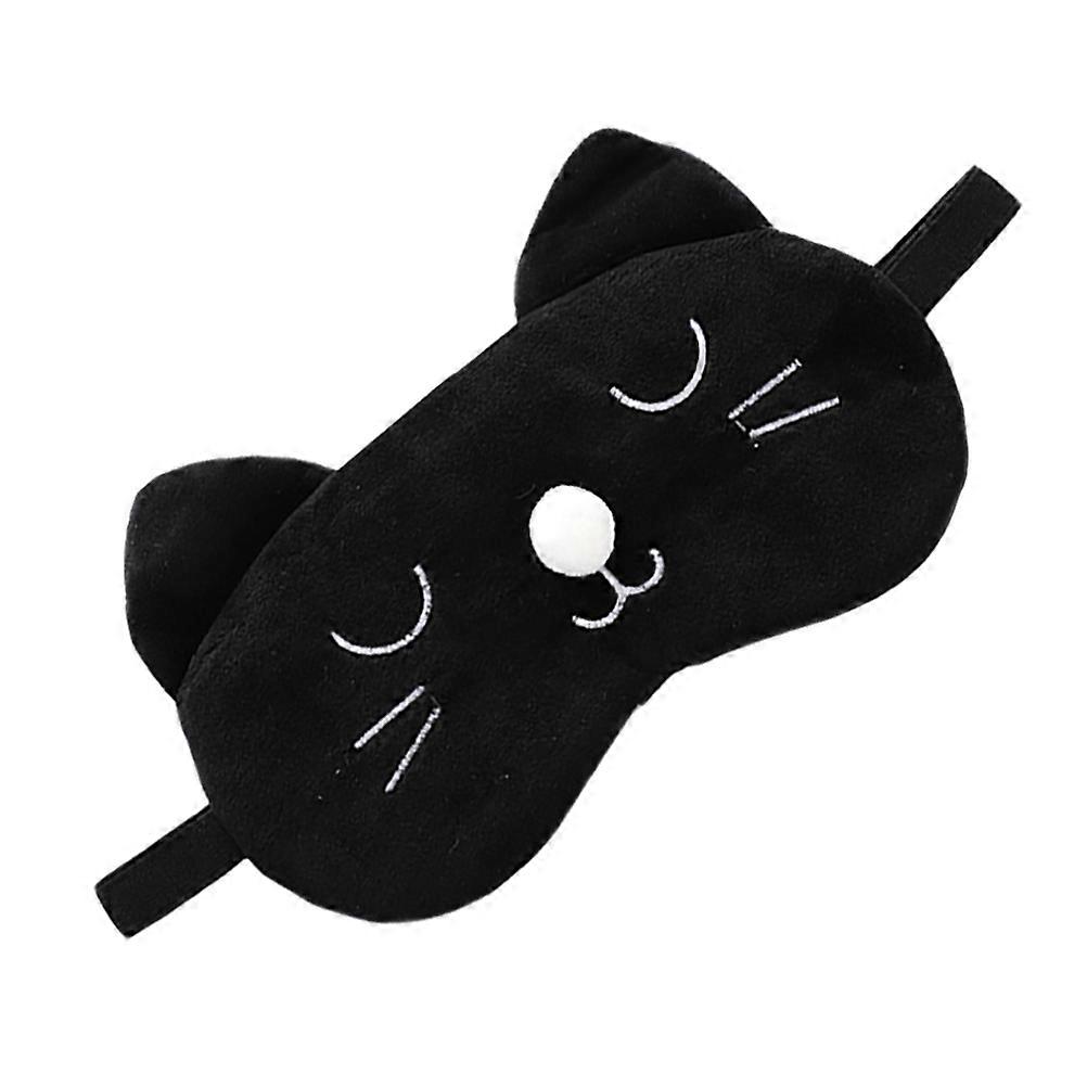 Schlafmaske mit Cartoon-Katze, 1 Stück, Polyester
