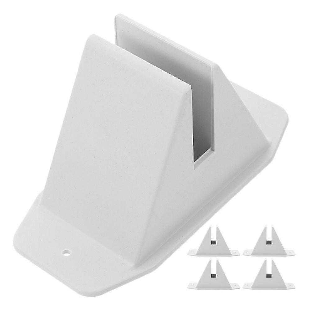 Fence Post Base Plastic Support for Garden Stability 10Pcs White PP Material
