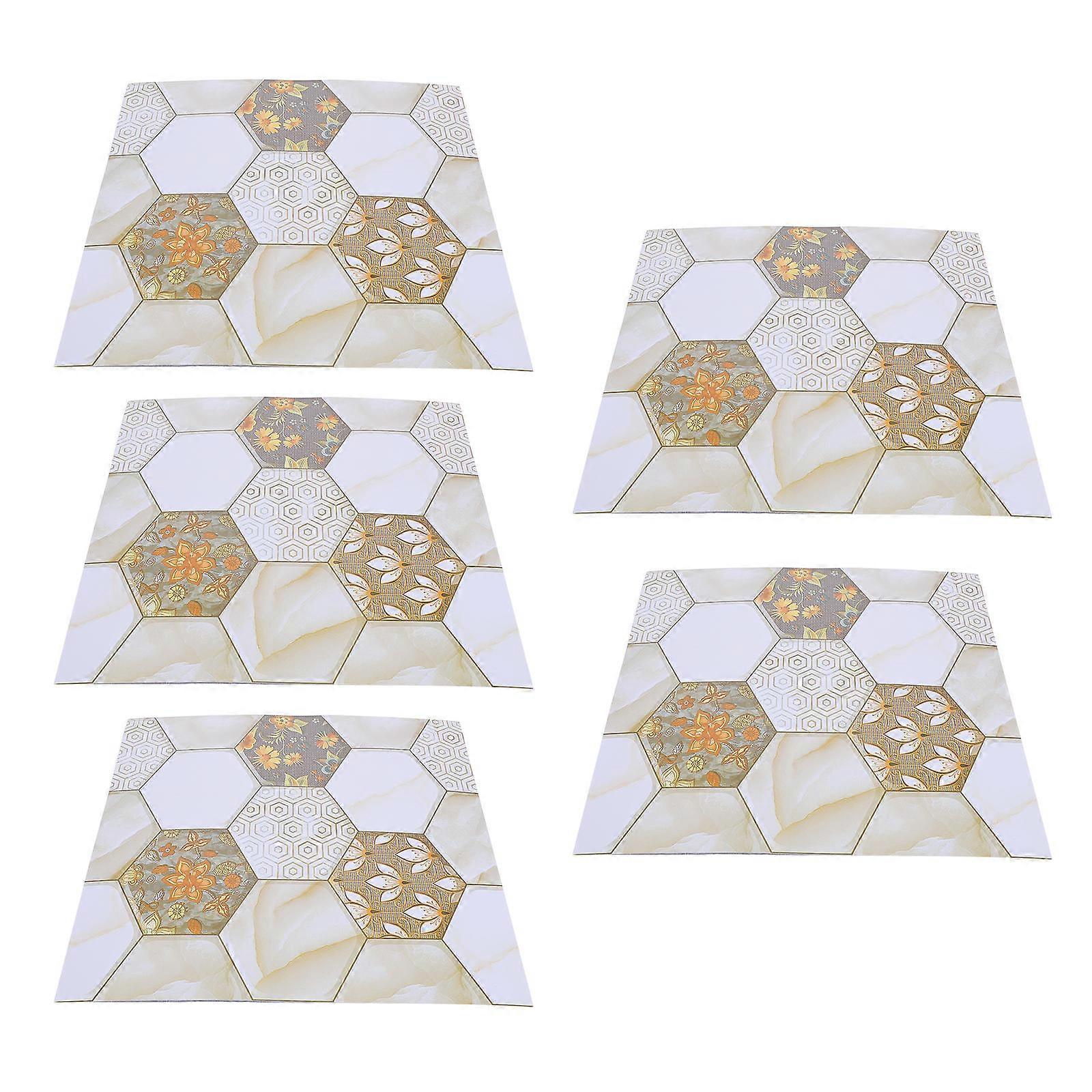 Wall Decal Honeycomb Pattern for Decor Featuring 5 Self Adhesive Sheets