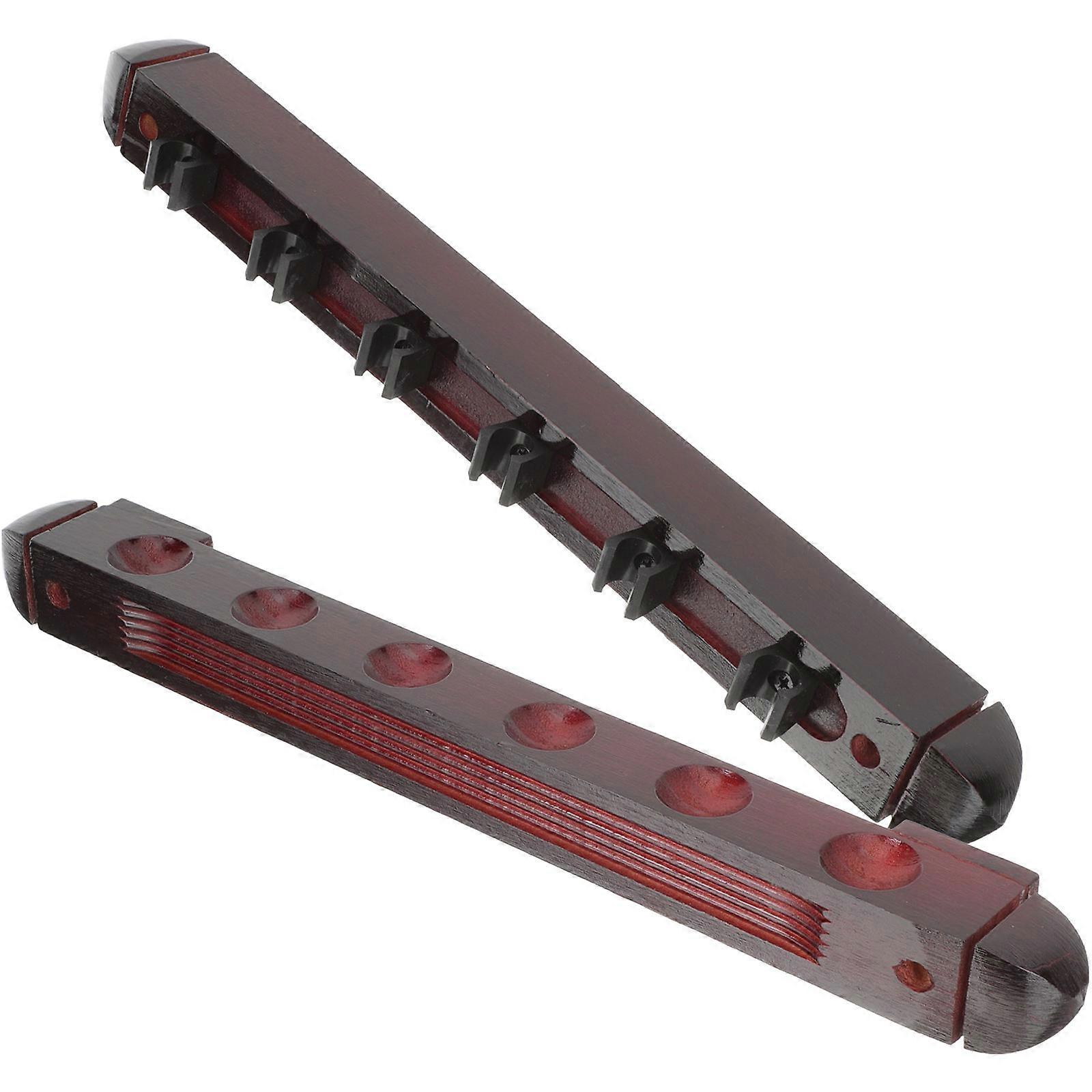 Pool Cue Rack Wall Mount Multi-Hole Cue Rack for Holding Use 4Sets