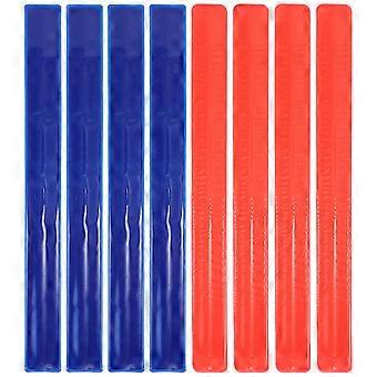 Reflective Safety Bracelet Slap Bands 12Pcs for Night Walking Activities