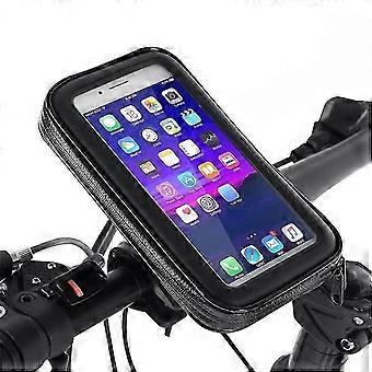 Borsa per cellulare da bici impermeabile da 7 pollici, supporto XXL per montaggio sul tubo anteriore del manubrio