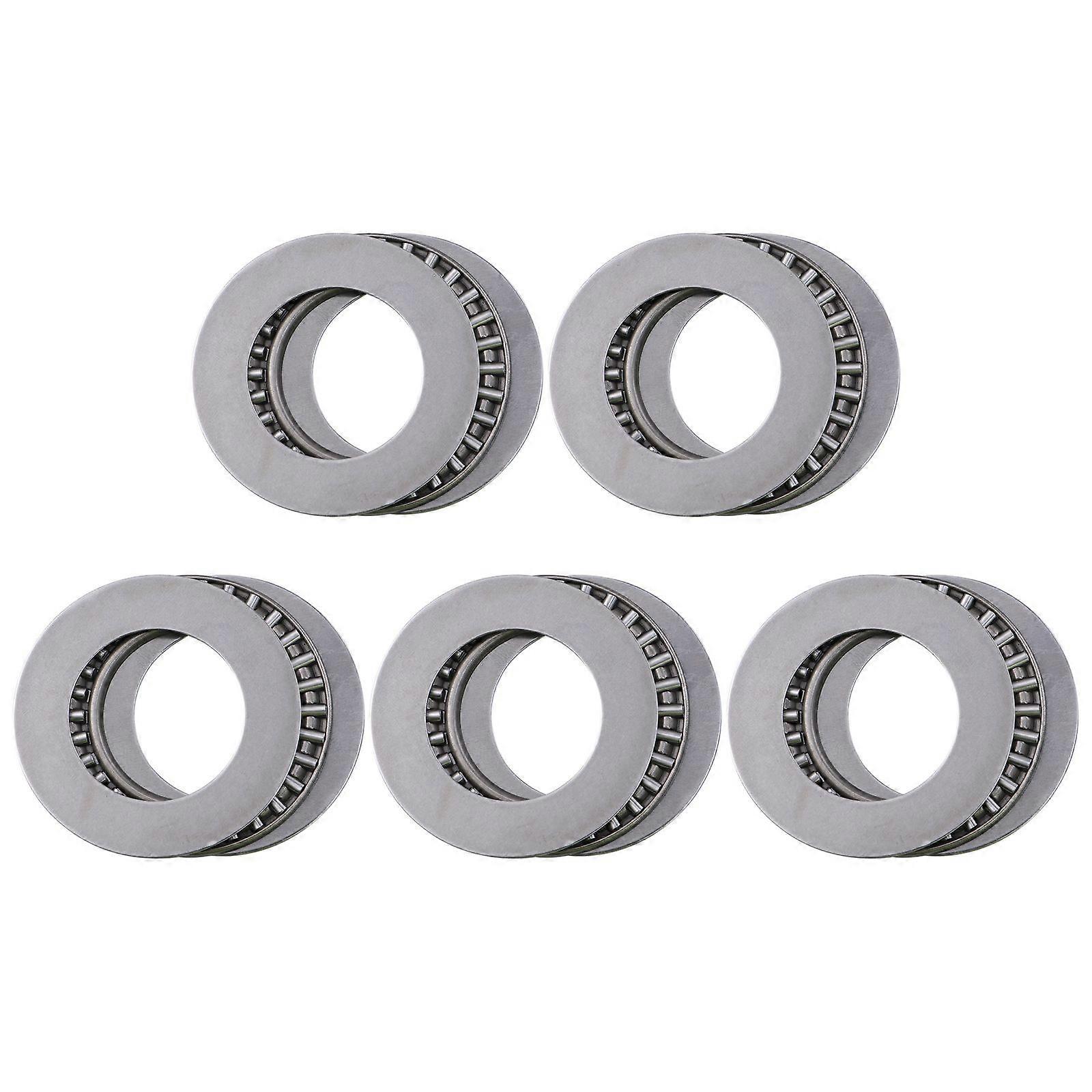 15Pcs Silver Thrust Needle Roller Bearings for Machine Use with Washer