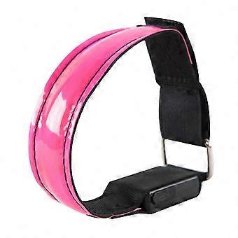 Adjustable Reflective LED Wristbands Multimode Flashing Rechargeable Armbands compatible withOutdoor Sports Yellow