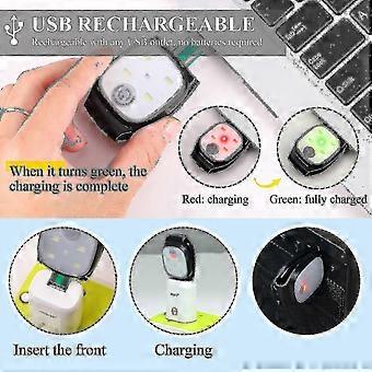 2 Pcs Outdoor Night Clip On Running Lights Reflective Usb Rechargeable Led Light Small Running Gear