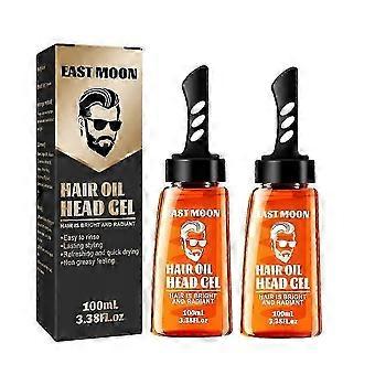 Gel de Cera Capilar 2 em 1 com Pente 1-3X para Cabelos Volumosos e Duradouros - Ferramenta para Modelagem de Cabelo Masculino 26-27