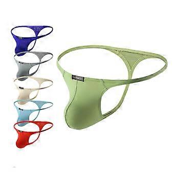 Men's Micro Mesh Low Rise Thong Briefs, T Back G String, Comfortable See Through Underwear for Daily Wear