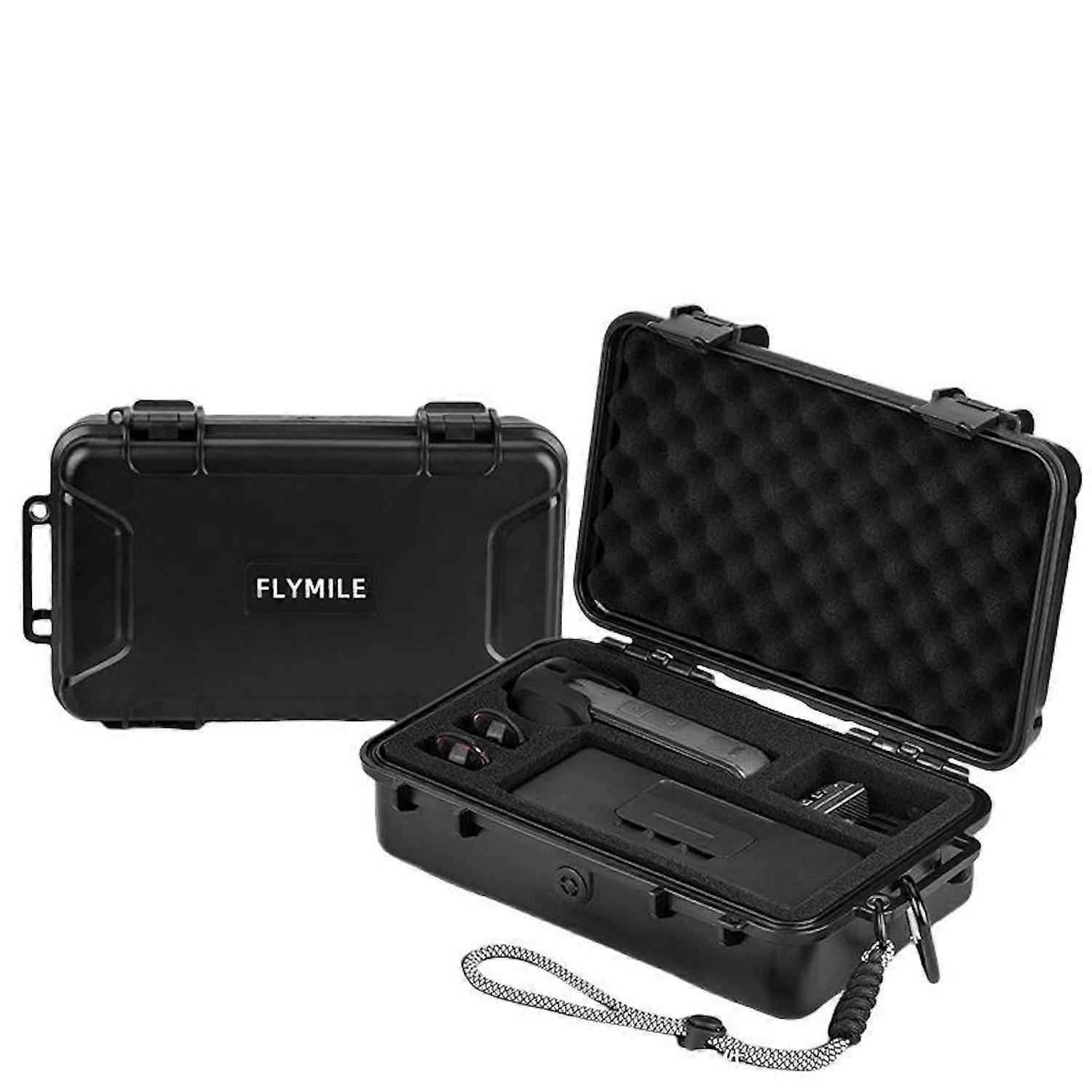 For Insta360 X5 Rugged Waterproof Shockproof Travel Storage Box Black