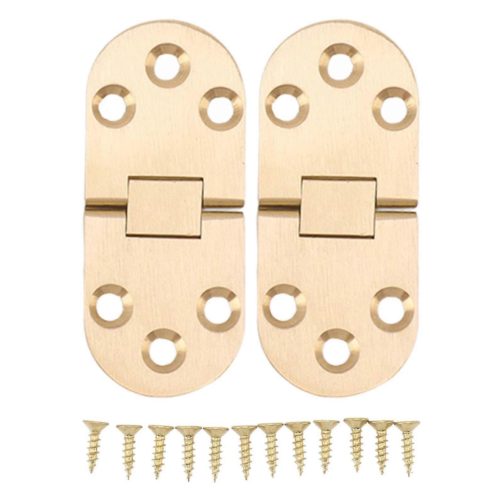 Folding Flip Top Hinge, Rustproof, Round Edge, Brass, Flap Hinge, Folding Table, Sewing Machine 26-27