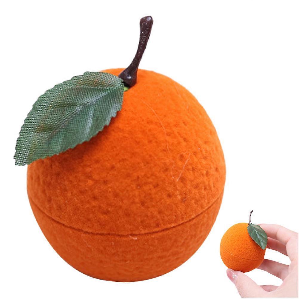 Orange Shape Ring Box Wedding Ring Case Jewelry Gift Box Ring Display Box