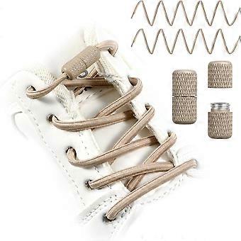 2-Pair Adult No-Lace Shoelace Set - Elastic Athletic Shoelaces, Stretchable Flat Lace with Metal Buckles, Running Shoe Replacement Set