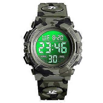 Waterproof Sports Watch with Alarm Stopwatch for Swimming Surfing Showering Soft PU Strap Stainless Steel Buckle